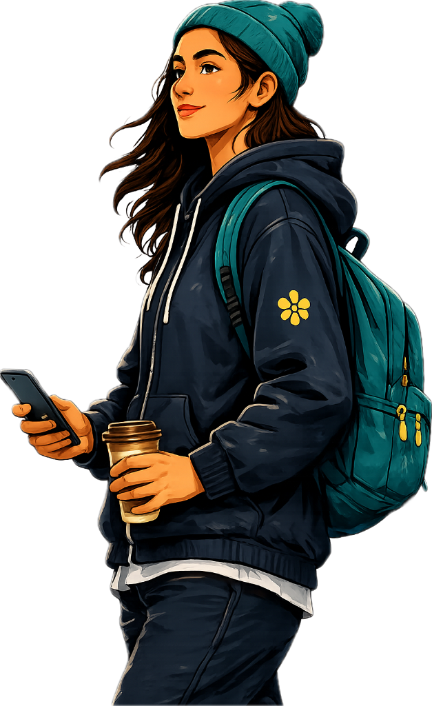 Person using Yarta on the move