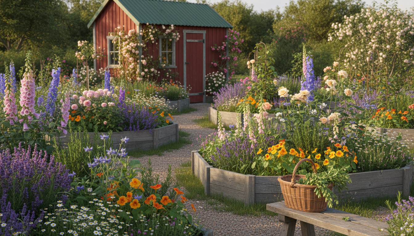 Kräutergarten im Sommer