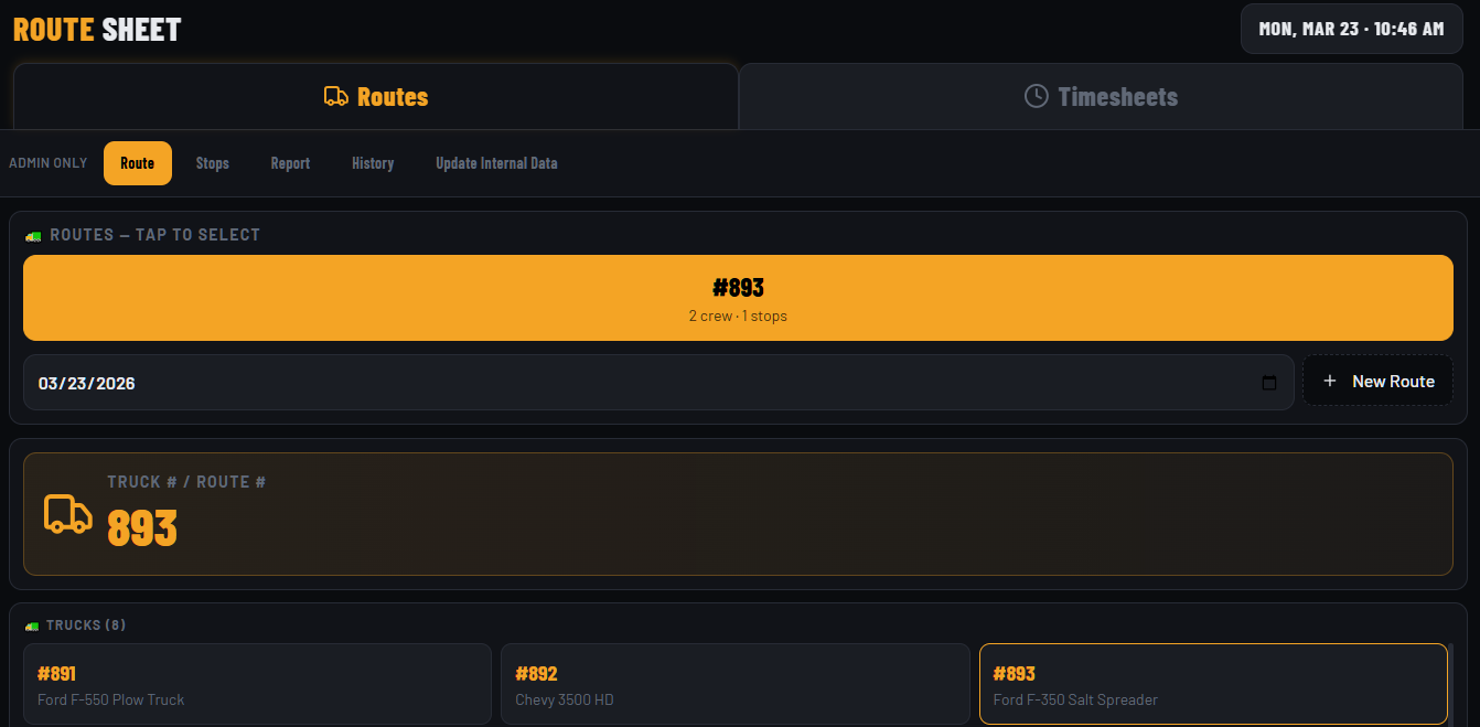 MOBILE SITE GPS MAP APP and ADMIN Route, Timesheet, Weather template preview