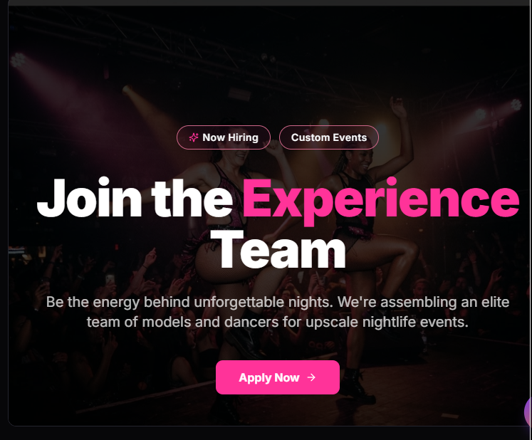 Dancers on stage in an upscale nightlife setting
