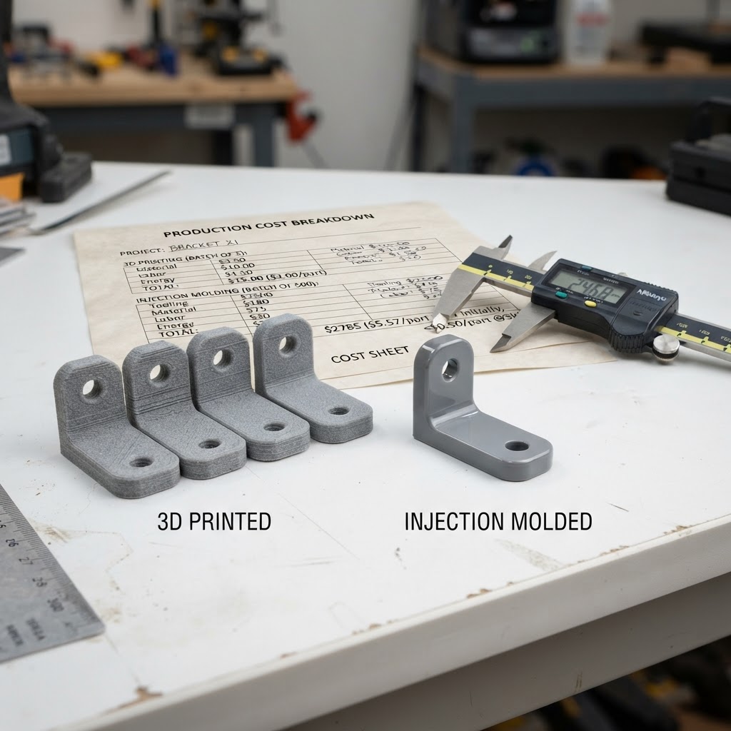 Illustration to: 3D-Druck vs. Spritzguss: Ab wann lohnt sich was?