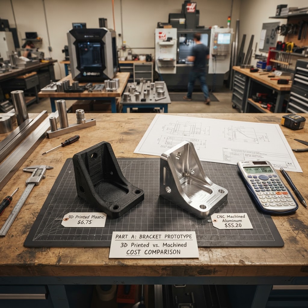Was kostet ein 3D-gedrucktes Ersatzteil im Vergleich zur CNC-Fertigung?