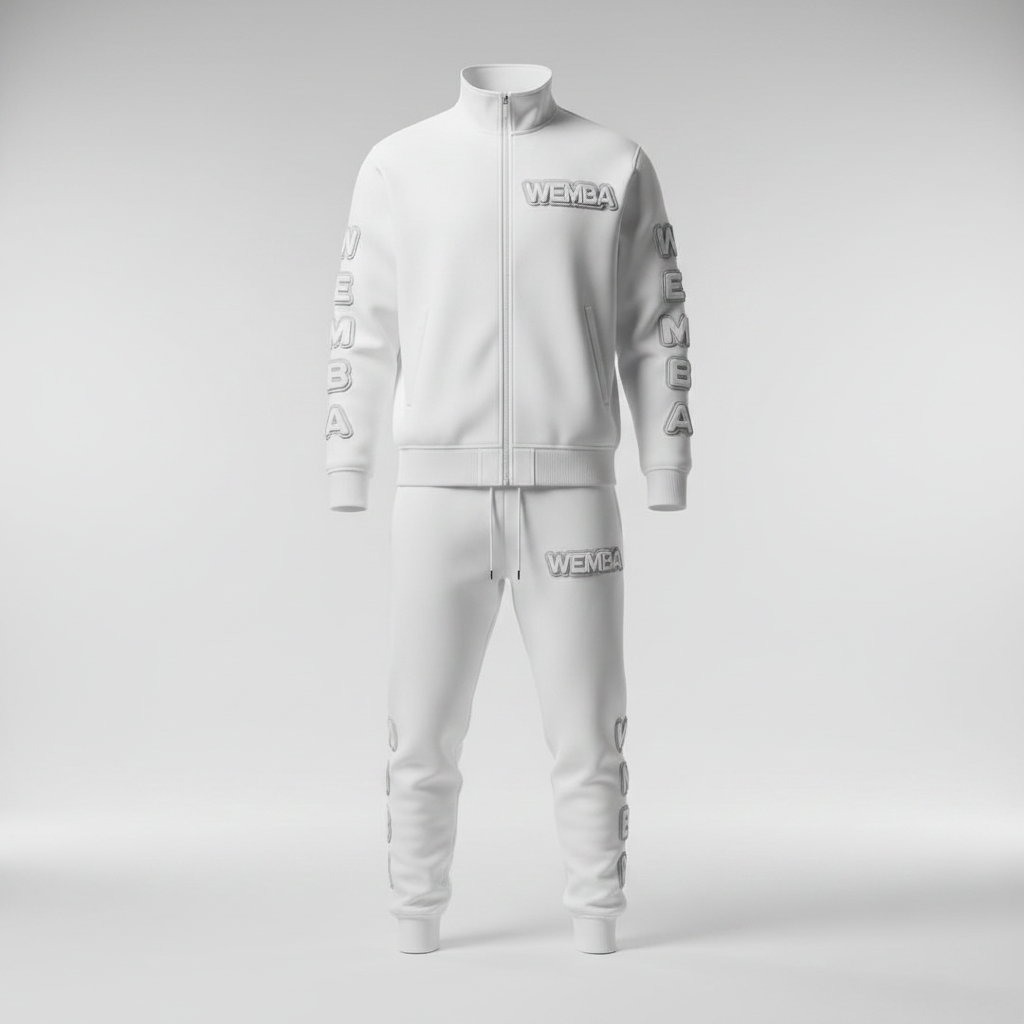 WEMBA Signature Tracksuit — White/White