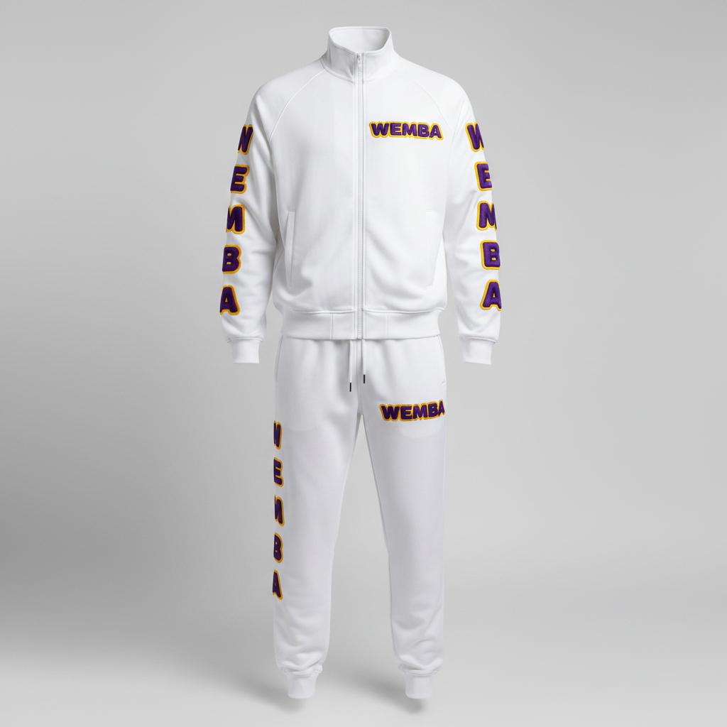 WEMBA Signature Tracksuit — White/Royal