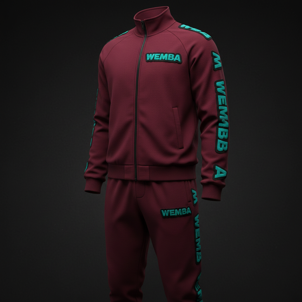 WEMBA Signature Tracksuit — Maroon/Teal