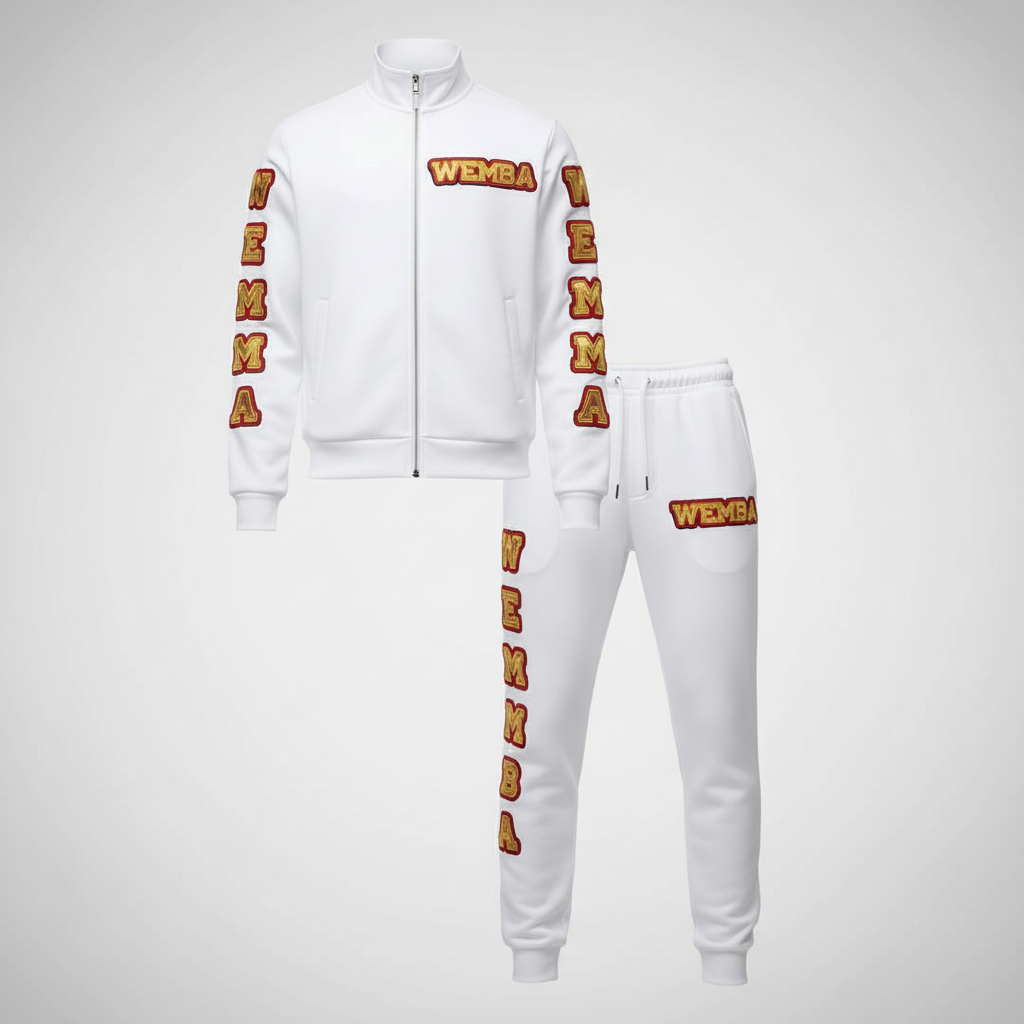 WEMBA Signature Tracksuit — White/Gold