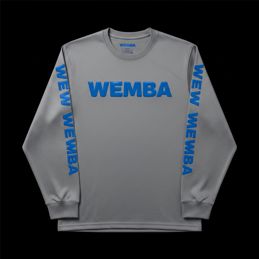 WEMBA Long Sleeve — Grey/Blue Both Sleeves