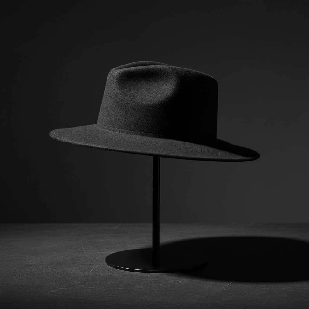 Noir Wide Brim Fedora