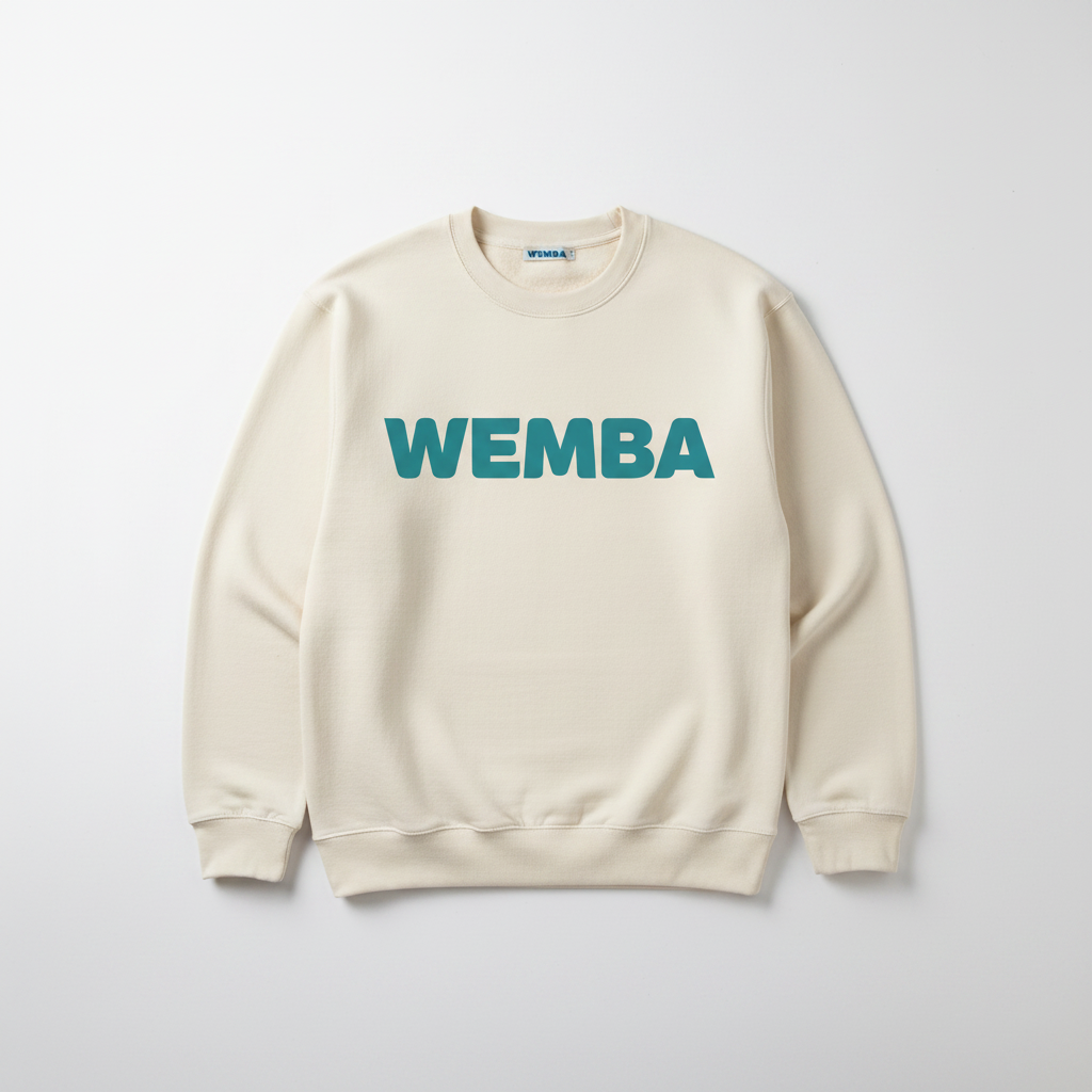 WEMBA Crewneck — Cream/Teal