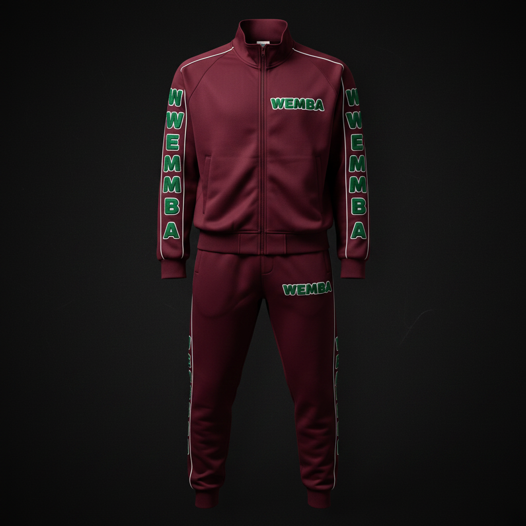 WEMBA Signature Tracksuit — Maroon/Green
