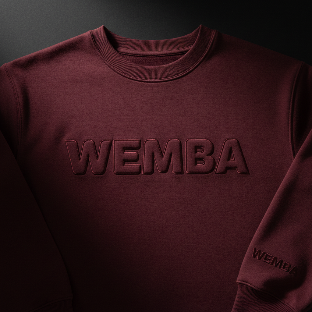 WEMBA Hoodie — Burgundy/White