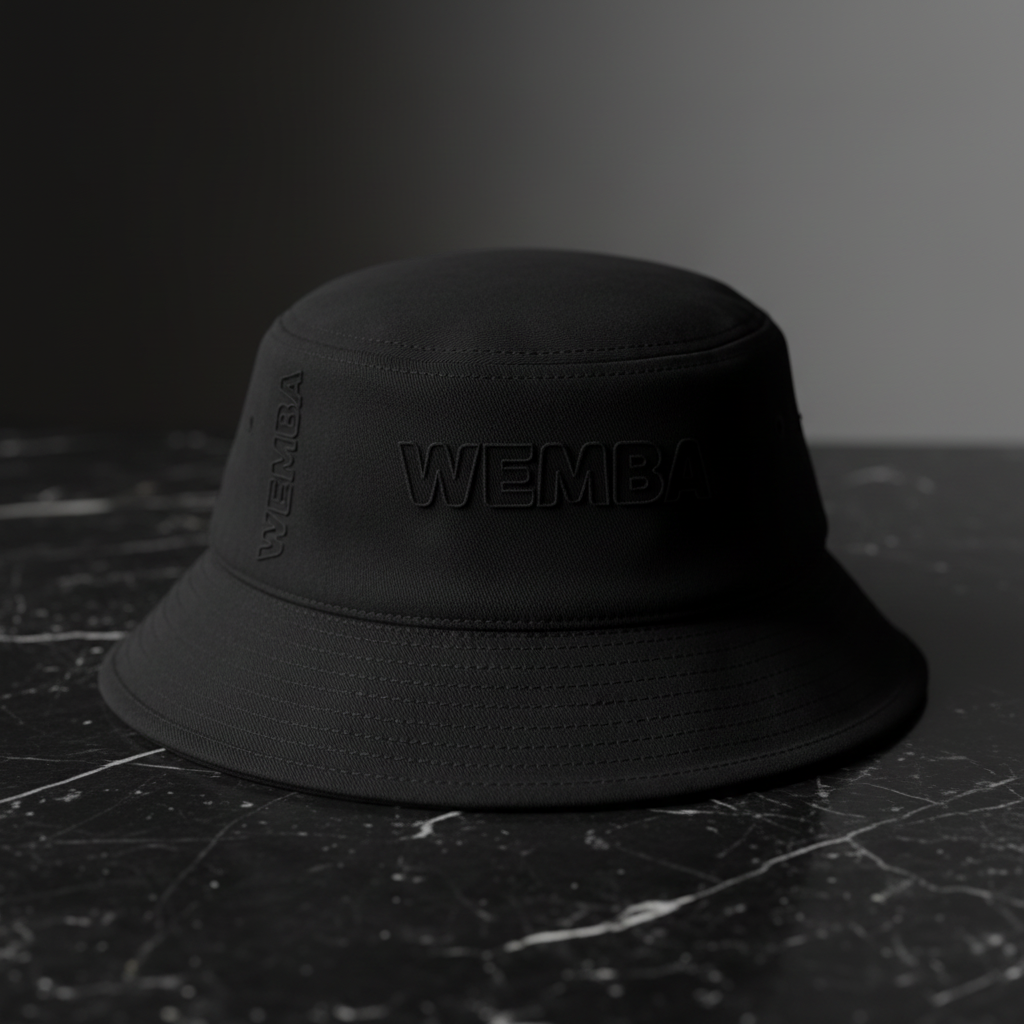 WEMBA Bucket Hat — Black Tonal