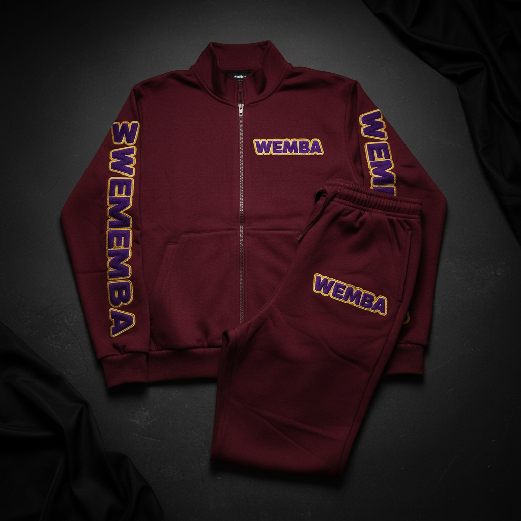 WEMBA Signature Tracksuit — Maroon/Royal