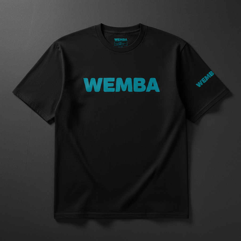 WEMBA Tee — Black/Teal