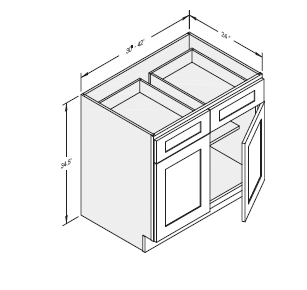 Base – 2 Drawers & 2 Doors
