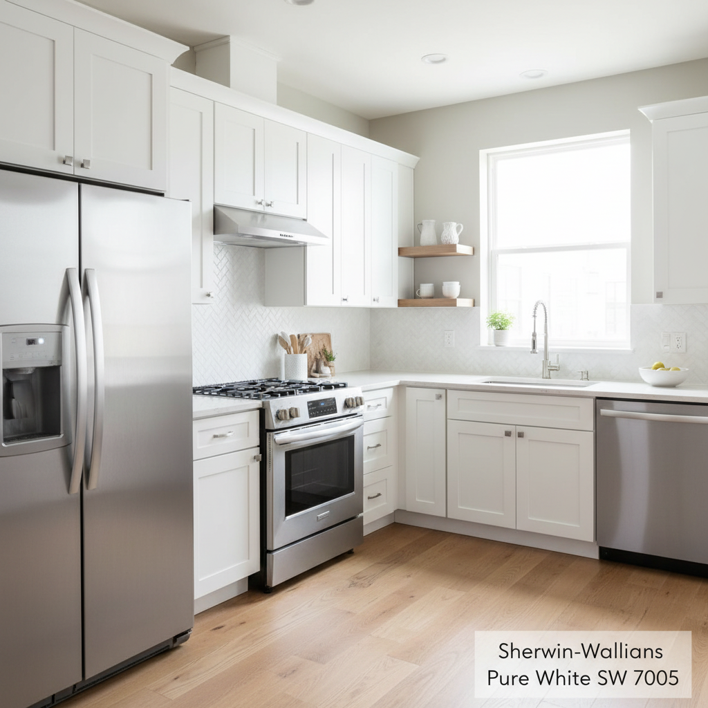 Compact kitchen inspiration with white Rockingham cabinet doors and Sherwin-Williams Pure White SW 7005 shown on the image. | White | kitchen cabinets near me, cabinet outlet, kitchen cabinet outlet, cabinet outlet near me, kitchen cabinets NH, cabinet outlet NH, discount kitchen cabinets, wholesale kitchen cabinets, riverside cabinets, riverside cabinetry, kitchen measurements, cabinets Salem, kitchen cabinets Salem NH, custom cabinets NH, cabinetry NH, cabinets NH, kitchen cabinets liquidators, cabinet liquidators near me, kitchen cabinet liquidators near me, solid wood cabinets factory direct, factory direct cabinets, all wood construction cabinetry, KCMA certified cabinets, warrantied cabinetry, all plywood construction cabinets, solid wood door and frame, soft close drawers and doors, concealed soft close hinges, full extension drawer slides, solid wood dovetail drawers, affordable high quality all wood cabinets, stone countertops, wall kitchen cabinets, base kitchen cabinets, pantry cabinets, ready to install kitchen cabinets, in-stock kitchen cabinets, high-end cabinets for less, custom kitchen cabinets, shaker style cabinets, kitchen and bath store near me, kitchen and bath Massachusetts, kitchen remodeling, bathroom remodeling, free design consultation, no pressure kitchen design, kitchen showrooms, bathroom showrooms near me, countertops for white cabinets, quartz and granite countertops, granite countertops, quartz countertops, kitchen backsplash, cabinetry hardware, cabinet hardware, bathroom vanities and countertops, Salem NH kitchen cabinets, kitchen remodel Salem NH, Salem cabinet, cabinet makers in NH, Manchester NH kitchen cabinets, Nashua NH kitchen cabinets, Portsmouth NH kitchen cabinets, Amherst NH kitchen cabinets, quick cabinet delivery, send measurements cabinet quote, contractor cabinet pricing, discount cabinets near me, closeout bathroom vanities near me, bathroom cabinet stores near me, kitchen cabinets liquidators, kitchen cabinets outlet near me, kitchen cabinet outlet near me, cabinet vendors near me, used kitchen cabinet stores near me, cabinet outlet stores near me, discount cabinetry, cabinet warehouse near me, kitchen cabinets liquidators near me, furniture stores portsmouth nh, cabinets direct wholesale, kraftmaid outlet, kitchen cabinet liquidators, cabinet discount, shaker cabinets vs raised panel, furniture stores in nh seacoast, lakeland cabinets, cabinet closeouts, cabinet discount store, closeout cabinets, discount kitchen cabinets for sale, hampshire cabinetry, the cabinets outlet, kitchen cabinet warehouse, bathroom cabinets outlet, kraftmaid discount, kitchen cabinets factory outlet, cabinet outlets, cabinet factory outlet, shaker vs raised panel, furniture stores near portsmouth nh, wholesale cabinet warehouse, cabinets warehouse, norfolk kitchen and bath salem nh, kitchen cabinet outlet store, cabinet factory near me, kitchen cabinet outlets near me, kitchen showrooms hampshire, kitchen cabinets concord nh, outlet cabinets, parr cabinet outlet, dream kitchens nashua, kitchen store portsmouth nh, kraftmaid cabinets outlet, cabinet factories outlet, kitchen cabinet warehouse outlet, keystone supply outlet, kitchen cabinet supply, kraftmaid outlet store, custom kitchens new hampshire, kraftmaid cabinet outlet, portsmouth nh kitchen store, kitchen stores in nh, in stock cabinets today, new hampshire custom cabinets, kitchen cabinets closeouts, wholesale vanity cabinets near me, raised panel cabinet doors vs shaker, furniture stores in salem nh, kitchen store salem nh, kitchen bath outlet, new england custom cabinets, kitchen stores portsmouth nh, kraftmaid cabinets outlet store, bath vanity store near me, raised panel vs shaker cabinets, high end kitchen cabinets near me, new england storage cabinet, bathroom cabinets store near me, kitchen cabinets liquidators wholesale, cabinet shop near me open now, kitchen cabinets outlet store, new england cabinet co, kitchen cabinets woburn, granite countertops in new hampshire, cabinet factory direct, shaker style furniture new hampshire, kitchen stores manchester nh, kitchen and bathroom outlet, outlet cabinets for the kitchen, cabinet liquidation store, bathroom store portsmouth, raised panel doors vs flat panel, kitchen direct warehouse, discount cabinets and appliances, kitchen stores nh, bathroom showrooms portsmouth, new england kitchen wholesalers, raised panel shaker door, direct to consumer cabinets, nh furniture outlets, kitchen cabinet outlet stores near me, discount cabinet store near me, cabinet store near me now, bathroom cabinets warehouse, shaker vs raised panel cabinets, kraftmaid factory outlet, cabinets factory outlet, bathroom cabinet outlet, factory outlet kitchen cabinets, factory cabinet outlet, raised panel vs shaker style cabinets, kitchen maid cabinets outlet, kitchen cabinet outlet waterbury ct, shaker vs recessed panel, kitchen cabinet supply near me, kitchen door outlet, kitchen cabinets discount store, kitchen cabinet outlet stores, kitchen cabinets outlet stores, raised panel vs shaker, bath and kitchen outlet, bathroom vanity liquidators, cabinet discount warehouse, kitchen cabinets southington ct, appliances portsmouth nh, raised panel shaker cabinet doors, discounted cabinets, furniture salem nh, seacoast cabinets portsmouth nh, wellborn cabinets outlet, discount cupboards, bath store portsmouth, plaistow cabinets, bargain outlet cabinets, maine cabinets, kitchen cabinet factory outlet, bargain hunt cabinets, cabinets outlet, kitchen cabinet outlet southington, shaker style cabinets vs raised panel, furniture store portsmouth nh, cabinets closeouts, shaker cabinet vs raised panel, kitchen outlet inc, huntwood cabinet outlet, the kitchen portsmouth new hampshire, recessed panel vs shaker, kitchen cabinet prices near me, furniture stores portsmouth new hampshire, kitchen cabinets woburn ma, homesense portsmouth new hampshire, portland cabinets outlet, raised panel vs shaker style cabinets, kitchen store portsmouth, kitchen cabinet outlet waterbury, the cabinet outlet, kitchen doors hampshire, raised panel vs flat panel cabinets, flat panel vs raised panel, nh furniture direct nashua nh, national cabinets, kitchen stores in nh, kitchen cabinet outlet in southington ct, discount cabinet store, sink and spout portsmouth nh, kitchen company plaistow, federal cabinets and countertops, portsmouth nh furniture, kitchens portsmouth, commonwealth cabinets, kitchen worktops portsmouth, outlet bathroom cabinets, kitchen cabinet outlet summerlin, cabinet outlet summerlin, cabinets outlet summerlin, kitchen cabinet outlets summerlin, cabinet outlets summerlin, spring forest cabinets, nm cabinet gallery, home outlet kitchen cabinets, cabinet design and outlet, warehouse cabinet outlet, cabinet outlet warehouse, ohio cabinet outlet, home cabinets near me, furniture shops in portsmouth, plaistow cabinet, maine cabinet, cabinet outlet nj, kitchen cabinet liquidators near me, furniture store salem nh, kitchen bath outlet, kitchen cabinets outlet cleveland, kitchen cabinet outlet cleveland, bathroom cabinets utah, cabinets clermont fl, kitchen cabinets clermont fl, furniture stores portsmouth new hampshire, furniture store near portsmouth nh, cabinet wright, discount cabinets denver, wholesale cabinet outlet, west end cabinets, kitchen cabinet outlet southington ct, kitchen cabinet outlets, cabinet warehouse denver, cabinets miami, kitchen cabinets outlet, discount cabinet, cabinet outlets, cabinet ng, bathroom cabinet outlet, instile cabinet outlet, kitchen cabinets to go near me, cabinets retail, plymouth cabinets, cabinet select, cabinet outlet store, select cabinetree, the kitchen portsmouth nh menu, richmond cabinet outlet, bath store portsmouth, cabinet outlet ohio, kitchen hardware outlet, stone and cabinet outlet portland, portland cabinet outlet, cabinet outlet sacramento, cabinet factory outlet omaha, cabinet warehouse hudson florida, cabinets to go scarborough, kraftmaid cabinets outlet store, kitchen cabinet retail, cabinet project bid, country cabinets etc, cabinet sell, kitchen outlet newcastle, washroom cabinet suppliers, cabinet factories outlet photos, cabinets go outlet, home outlet tonawanda, cabinet factory outlet inc, kitchen cabinets mall, cabinet factory outlet port orange, cabinet factory outlet port orange fl, cabinet factory outlet ocala, cabinet factory outlet ocala fl, cabinets direct factory outlet, kitchen cabinet outlet photos, dream kitchen nashua, peppermint cabinets, furniture world salem nh, shaker vs recessed panel cabinets, wholesale cabinets salt lake city, kingway cabinet outlet inc, home outlet new bedford ma, cabinet factory outlet of richmond, waterbury kitchen cabinet outlet, home outlet malden, cabinetliquidators com, cabinet sellerz, polo cabinets, home outlet springfield ma, nh furniture outlets, kitchen cabinets outlet store near me, cabinet in, warehouse cabinet outlet, cabinet outlet warehouse, the cabinet outlet store of volusia county, okc cabinet outlet, cabinet outlet in oklahoma city, cabinets liquidator, my new cabinets inc, cabinet mi, cheap kitchen units in manchester, taj granite outlet, home outlet rumford, 168 cabinet outlet, kitchen cabinet outlet stores near me, raised panel shaker door, direct to consumer cabinets, nm cabinet gallery, kitchen stores nh, home outlet malden ma, wholesale cabinets albuquerque, albuquerque cabinets, cabinets albuquerque, galley equipment portsmouth, kitchen cabinets outlet summerlin, polo cabinet, tommy bahama cabinets, salvage modern portsmouth nh, sink and spout portsmouth, bathroom cabinets miami, cabinets in miami, wholesale cabinets miami, stone and cabinet outlet, stone & cabinet outlet, stone & cabinet outlet inc, wholesale bathroom vanity near me