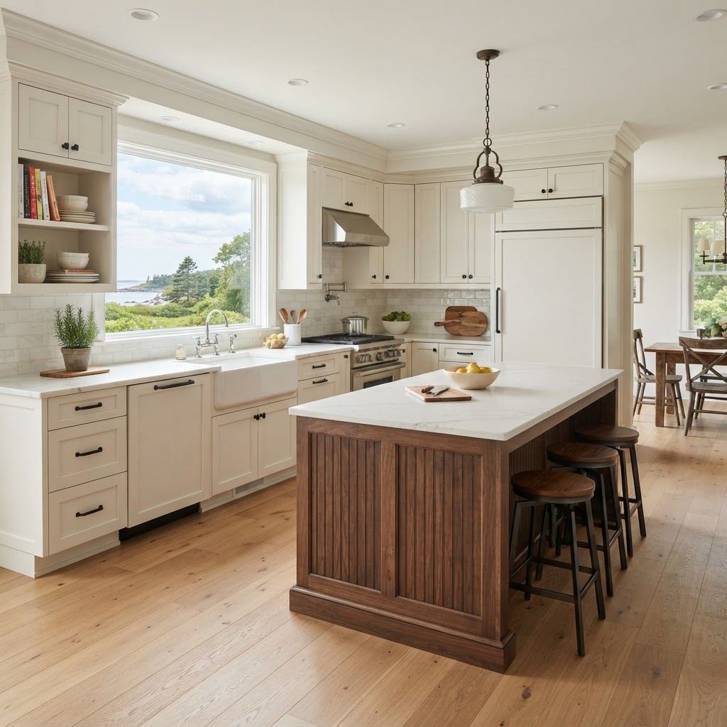 A spacious Seabrook family kitchen featuring Cabinet Depot York doors, warm white cabinetry, a walnut island, quartz counters, and oak floors. | Warm white and walnut | kitchen cabinets near me, cabinet outlet, kitchen cabinet outlet, cabinet outlet near me, kitchen cabinets NH, cabinet outlet NH, discount kitchen cabinets, wholesale kitchen cabinets, riverside cabinets, riverside cabinetry, kitchen measurements, cabinets Salem, kitchen cabinets Salem NH, custom cabinets NH, cabinetry NH, cabinets NH, kitchen cabinets liquidators, cabinet liquidators near me, kitchen cabinet liquidators near me, solid wood cabinets factory direct, factory direct cabinets, all wood construction cabinetry, KCMA certified cabinets, warrantied cabinetry, all plywood construction cabinets, solid wood door and frame, soft close drawers and doors, concealed soft close hinges, full extension drawer slides, solid wood dovetail drawers, affordable high quality all wood cabinets, stone countertops, wall kitchen cabinets, base kitchen cabinets, pantry cabinets, ready to install kitchen cabinets, in-stock kitchen cabinets, high-end cabinets for less, custom kitchen cabinets, shaker style cabinets, kitchen and bath store near me, kitchen and bath Massachusetts, kitchen remodeling, bathroom remodeling, free design consultation, no pressure kitchen design, kitchen showrooms, bathroom showrooms near me, countertops for white cabinets, quartz and granite countertops, granite countertops, quartz countertops, kitchen backsplash, cabinetry hardware, cabinet hardware, bathroom vanities and countertops, Salem NH kitchen cabinets, kitchen remodel Salem NH, Salem cabinet, cabinet makers in NH, Manchester NH kitchen cabinets, Nashua NH kitchen cabinets, Portsmouth NH kitchen cabinets, Amherst NH kitchen cabinets, quick cabinet delivery, send measurements cabinet quote, contractor cabinet pricing, discount cabinets near me, closeout bathroom vanities near me, bathroom cabinet stores near me, kitchen cabinets liquidators, kitchen cabinets outlet near me, kitchen cabinet outlet near me, cabinet vendors near me, used kitchen cabinet stores near me, cabinet outlet stores near me, discount cabinetry, cabinet warehouse near me, kitchen cabinets liquidators near me, furniture stores portsmouth nh, cabinets direct wholesale, kraftmaid outlet, kitchen cabinet liquidators, cabinet discount, shaker cabinets vs raised panel, furniture stores in nh seacoast, lakeland cabinets, cabinet closeouts, cabinet discount store, closeout cabinets, discount kitchen cabinets for sale, hampshire cabinetry, the cabinets outlet, kitchen cabinet warehouse, bathroom cabinets outlet, kraftmaid discount, kitchen cabinets factory outlet, cabinet outlets, cabinet factory outlet, shaker vs raised panel, furniture stores near portsmouth nh, wholesale cabinet warehouse, cabinets warehouse, norfolk kitchen and bath salem nh, kitchen cabinet outlet store, cabinet factory near me, kitchen cabinet outlets near me, kitchen showrooms hampshire, kitchen cabinets concord nh, outlet cabinets, parr cabinet outlet, dream kitchens nashua, kitchen store portsmouth nh, kraftmaid cabinets outlet, cabinet factories outlet, kitchen cabinet warehouse outlet, keystone supply outlet, kitchen cabinet supply, kraftmaid outlet store, custom kitchens new hampshire, kraftmaid cabinet outlet, portsmouth nh kitchen store, kitchen stores in nh, in stock cabinets today, new hampshire custom cabinets, kitchen cabinets closeouts, wholesale vanity cabinets near me, raised panel cabinet doors vs shaker, furniture stores in salem nh, kitchen store salem nh, kitchen bath outlet, new england custom cabinets, kitchen stores portsmouth nh, kraftmaid cabinets outlet store, bath vanity store near me, raised panel vs shaker cabinets, high end kitchen cabinets near me, new england storage cabinet, bathroom cabinets store near me, kitchen cabinets liquidators wholesale, cabinet shop near me open now, kitchen cabinets outlet store, new england cabinet co, kitchen cabinets woburn, granite countertops in new hampshire, cabinet factory direct, shaker style furniture new hampshire, kitchen stores manchester nh, kitchen and bathroom outlet, outlet cabinets for the kitchen, cabinet liquidation store, bathroom store portsmouth, raised panel doors vs flat panel, kitchen direct warehouse, discount cabinets and appliances, kitchen stores nh, bathroom showrooms portsmouth, new england kitchen wholesalers, raised panel shaker door, direct to consumer cabinets, nh furniture outlets, kitchen cabinet outlet stores near me, discount cabinet store near me, cabinet store near me now, bathroom cabinets warehouse, shaker vs raised panel cabinets, kraftmaid factory outlet, cabinets factory outlet, bathroom cabinet outlet, factory outlet kitchen cabinets, factory cabinet outlet, raised panel vs shaker style cabinets, kitchen maid cabinets outlet, kitchen cabinet outlet waterbury ct, shaker vs recessed panel, kitchen cabinet supply near me, kitchen door outlet, kitchen cabinets discount store, kitchen cabinet outlet stores, kitchen cabinets outlet stores, raised panel vs shaker, bath and kitchen outlet, bathroom vanity liquidators, cabinet discount warehouse, kitchen cabinets southington ct, appliances portsmouth nh, raised panel shaker cabinet doors, discounted cabinets, furniture salem nh, seacoast cabinets portsmouth nh, wellborn cabinets outlet, discount cupboards, bath store portsmouth, plaistow cabinets, bargain outlet cabinets, maine cabinets, kitchen cabinet factory outlet, bargain hunt cabinets, cabinets outlet, kitchen cabinet outlet southington, shaker style cabinets vs raised panel, furniture store portsmouth nh, cabinets closeouts, shaker cabinet vs raised panel, kitchen outlet inc, huntwood cabinet outlet, the kitchen portsmouth new hampshire, recessed panel vs shaker, kitchen cabinet prices near me, furniture stores portsmouth new hampshire, kitchen cabinets woburn ma, homesense portsmouth new hampshire, portland cabinets outlet, raised panel vs shaker style cabinets, kitchen store portsmouth, kitchen cabinet outlet waterbury, the cabinet outlet, kitchen doors hampshire, raised panel vs flat panel cabinets, flat panel vs raised panel, nh furniture direct nashua nh, national cabinets, kitchen stores in nh, kitchen cabinet outlet in southington ct, discount cabinet store, sink and spout portsmouth nh, kitchen company plaistow, federal cabinets and countertops, portsmouth nh furniture, kitchens portsmouth, commonwealth cabinets, kitchen worktops portsmouth, outlet bathroom cabinets, kitchen cabinet outlet summerlin, cabinet outlet summerlin, cabinets outlet summerlin, kitchen cabinet outlets summerlin, cabinet outlets summerlin, spring forest cabinets, nm cabinet gallery, home outlet kitchen cabinets, cabinet design and outlet, warehouse cabinet outlet, cabinet outlet warehouse, ohio cabinet outlet, home cabinets near me, furniture shops in portsmouth, plaistow cabinet, maine cabinet, cabinet outlet nj, kitchen cabinet liquidators near me, furniture store salem nh, kitchen bath outlet, kitchen cabinets outlet cleveland, kitchen cabinet outlet cleveland, bathroom cabinets utah, cabinets clermont fl, kitchen cabinets clermont fl, furniture stores portsmouth new hampshire, furniture store near portsmouth nh, cabinet wright, discount cabinets denver, wholesale cabinet outlet, west end cabinets, kitchen cabinet outlet southington ct, kitchen cabinet outlets, cabinet warehouse denver, cabinets miami, kitchen cabinets outlet, discount cabinet, cabinet outlets, cabinet ng, bathroom cabinet outlet, instile cabinet outlet, kitchen cabinets to go near me, cabinets retail, plymouth cabinets, cabinet select, cabinet outlet store, select cabinetree, the kitchen portsmouth nh menu, richmond cabinet outlet, bath store portsmouth, cabinet outlet ohio, kitchen hardware outlet, stone and cabinet outlet portland, portland cabinet outlet, cabinet outlet sacramento, cabinet factory outlet omaha, cabinet warehouse hudson florida, cabinets to go scarborough, kraftmaid cabinets outlet store, kitchen cabinet retail, cabinet project bid, country cabinets etc, cabinet sell, kitchen outlet newcastle, washroom cabinet suppliers, cabinet factories outlet photos, cabinets go outlet, home outlet tonawanda, cabinet factory outlet inc, kitchen cabinets mall, cabinet factory outlet port orange, cabinet factory outlet port orange fl, cabinet factory outlet ocala, cabinet factory outlet ocala fl, cabinets direct factory outlet, kitchen cabinet outlet photos, dream kitchen nashua, peppermint cabinets, furniture world salem nh, shaker vs recessed panel cabinets, wholesale cabinets salt lake city, kingway cabinet outlet inc, home outlet new bedford ma, cabinet factory outlet of richmond, waterbury kitchen cabinet outlet, home outlet malden, cabinetliquidators com, cabinet sellerz, polo cabinets, home outlet springfield ma, nh furniture outlets, kitchen cabinets outlet store near me, cabinet in, warehouse cabinet outlet, cabinet outlet warehouse, the cabinet outlet store of volusia county, okc cabinet outlet, cabinet outlet in oklahoma city, cabinets liquidator, my new cabinets inc, cabinet mi, cheap kitchen units in manchester, taj granite outlet, home outlet rumford, 168 cabinet outlet, kitchen cabinet outlet stores near me, raised panel shaker door, direct to consumer cabinets, nm cabinet gallery, kitchen stores nh, home outlet malden ma, wholesale cabinets albuquerque, albuquerque cabinets, cabinets albuquerque, galley equipment portsmouth, kitchen cabinets outlet summerlin, polo cabinet, tommy bahama cabinets, salvage modern portsmouth nh, sink and spout portsmouth, bathroom cabinets miami, cabinets in miami, wholesale cabinets miami, stone and cabinet outlet, stone & cabinet outlet, stone & cabinet outlet inc, wholesale bathroom vanity near me