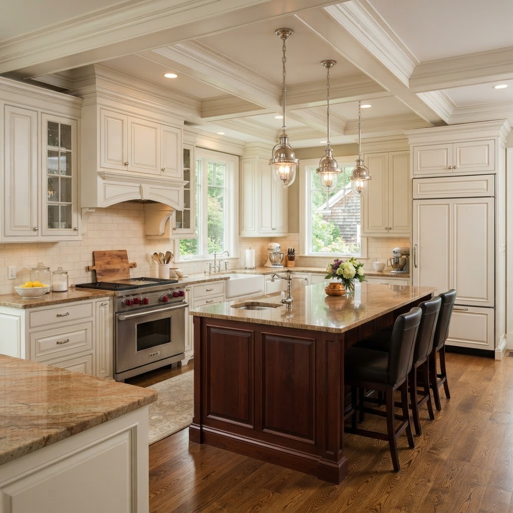 A stately Seabrook kitchen with Cabinet Depot Sturbridge raised-panel doors, cream cabinetry, a cherry island, crown molding, and warm granite. | Cream and cherry | kitchen cabinets near me, cabinet outlet, kitchen cabinet outlet, cabinet outlet near me, kitchen cabinets NH, cabinet outlet NH, discount kitchen cabinets, wholesale kitchen cabinets, riverside cabinets, riverside cabinetry, kitchen measurements, cabinets Salem, kitchen cabinets Salem NH, custom cabinets NH, cabinetry NH, cabinets NH, kitchen cabinets liquidators, cabinet liquidators near me, kitchen cabinet liquidators near me, solid wood cabinets factory direct, factory direct cabinets, all wood construction cabinetry, KCMA certified cabinets, warrantied cabinetry, all plywood construction cabinets, solid wood door and frame, soft close drawers and doors, concealed soft close hinges, full extension drawer slides, solid wood dovetail drawers, affordable high quality all wood cabinets, stone countertops, wall kitchen cabinets, base kitchen cabinets, pantry cabinets, ready to install kitchen cabinets, in-stock kitchen cabinets, high-end cabinets for less, custom kitchen cabinets, shaker style cabinets, kitchen and bath store near me, kitchen and bath Massachusetts, kitchen remodeling, bathroom remodeling, free design consultation, no pressure kitchen design, kitchen showrooms, bathroom showrooms near me, countertops for white cabinets, quartz and granite countertops, granite countertops, quartz countertops, kitchen backsplash, cabinetry hardware, cabinet hardware, bathroom vanities and countertops, Salem NH kitchen cabinets, kitchen remodel Salem NH, Salem cabinet, cabinet makers in NH, Manchester NH kitchen cabinets, Nashua NH kitchen cabinets, Portsmouth NH kitchen cabinets, Amherst NH kitchen cabinets, quick cabinet delivery, send measurements cabinet quote, contractor cabinet pricing, discount cabinets near me, closeout bathroom vanities near me, bathroom cabinet stores near me, kitchen cabinets liquidators, kitchen cabinets outlet near me, kitchen cabinet outlet near me, cabinet vendors near me, used kitchen cabinet stores near me, cabinet outlet stores near me, discount cabinetry, cabinet warehouse near me, kitchen cabinets liquidators near me, furniture stores portsmouth nh, cabinets direct wholesale, kraftmaid outlet, kitchen cabinet liquidators, cabinet discount, shaker cabinets vs raised panel, furniture stores in nh seacoast, lakeland cabinets, cabinet closeouts, cabinet discount store, closeout cabinets, discount kitchen cabinets for sale, hampshire cabinetry, the cabinets outlet, kitchen cabinet warehouse, bathroom cabinets outlet, kraftmaid discount, kitchen cabinets factory outlet, cabinet outlets, cabinet factory outlet, shaker vs raised panel, furniture stores near portsmouth nh, wholesale cabinet warehouse, cabinets warehouse, norfolk kitchen and bath salem nh, kitchen cabinet outlet store, cabinet factory near me, kitchen cabinet outlets near me, kitchen showrooms hampshire, kitchen cabinets concord nh, outlet cabinets, parr cabinet outlet, dream kitchens nashua, kitchen store portsmouth nh, kraftmaid cabinets outlet, cabinet factories outlet, kitchen cabinet warehouse outlet, keystone supply outlet, kitchen cabinet supply, kraftmaid outlet store, custom kitchens new hampshire, kraftmaid cabinet outlet, portsmouth nh kitchen store, kitchen stores in nh, in stock cabinets today, new hampshire custom cabinets, kitchen cabinets closeouts, wholesale vanity cabinets near me, raised panel cabinet doors vs shaker, furniture stores in salem nh, kitchen store salem nh, kitchen bath outlet, new england custom cabinets, kitchen stores portsmouth nh, kraftmaid cabinets outlet store, bath vanity store near me, raised panel vs shaker cabinets, high end kitchen cabinets near me, new england storage cabinet, bathroom cabinets store near me, kitchen cabinets liquidators wholesale, cabinet shop near me open now, kitchen cabinets outlet store, new england cabinet co, kitchen cabinets woburn, granite countertops in new hampshire, cabinet factory direct, shaker style furniture new hampshire, kitchen stores manchester nh, kitchen and bathroom outlet, outlet cabinets for the kitchen, cabinet liquidation store, bathroom store portsmouth, raised panel doors vs flat panel, kitchen direct warehouse, discount cabinets and appliances, kitchen stores nh, bathroom showrooms portsmouth, new england kitchen wholesalers, raised panel shaker door, direct to consumer cabinets, nh furniture outlets, kitchen cabinet outlet stores near me, discount cabinet store near me, cabinet store near me now, bathroom cabinets warehouse, shaker vs raised panel cabinets, kraftmaid factory outlet, cabinets factory outlet, bathroom cabinet outlet, factory outlet kitchen cabinets, factory cabinet outlet, raised panel vs shaker style cabinets, kitchen maid cabinets outlet, kitchen cabinet outlet waterbury ct, shaker vs recessed panel, kitchen cabinet supply near me, kitchen door outlet, kitchen cabinets discount store, kitchen cabinet outlet stores, kitchen cabinets outlet stores, raised panel vs shaker, bath and kitchen outlet, bathroom vanity liquidators, cabinet discount warehouse, kitchen cabinets southington ct, appliances portsmouth nh, raised panel shaker cabinet doors, discounted cabinets, furniture salem nh, seacoast cabinets portsmouth nh, wellborn cabinets outlet, discount cupboards, bath store portsmouth, plaistow cabinets, bargain outlet cabinets, maine cabinets, kitchen cabinet factory outlet, bargain hunt cabinets, cabinets outlet, kitchen cabinet outlet southington, shaker style cabinets vs raised panel, furniture store portsmouth nh, cabinets closeouts, shaker cabinet vs raised panel, kitchen outlet inc, huntwood cabinet outlet, the kitchen portsmouth new hampshire, recessed panel vs shaker, kitchen cabinet prices near me, furniture stores portsmouth new hampshire, kitchen cabinets woburn ma, homesense portsmouth new hampshire, portland cabinets outlet, raised panel vs shaker style cabinets, kitchen store portsmouth, kitchen cabinet outlet waterbury, the cabinet outlet, kitchen doors hampshire, raised panel vs flat panel cabinets, flat panel vs raised panel, nh furniture direct nashua nh, national cabinets, kitchen stores in nh, kitchen cabinet outlet in southington ct, discount cabinet store, sink and spout portsmouth nh, kitchen company plaistow, federal cabinets and countertops, portsmouth nh furniture, kitchens portsmouth, commonwealth cabinets, kitchen worktops portsmouth, outlet bathroom cabinets, kitchen cabinet outlet summerlin, cabinet outlet summerlin, cabinets outlet summerlin, kitchen cabinet outlets summerlin, cabinet outlets summerlin, spring forest cabinets, nm cabinet gallery, home outlet kitchen cabinets, cabinet design and outlet, warehouse cabinet outlet, cabinet outlet warehouse, ohio cabinet outlet, home cabinets near me, furniture shops in portsmouth, plaistow cabinet, maine cabinet, cabinet outlet nj, kitchen cabinet liquidators near me, furniture store salem nh, kitchen bath outlet, kitchen cabinets outlet cleveland, kitchen cabinet outlet cleveland, bathroom cabinets utah, cabinets clermont fl, kitchen cabinets clermont fl, furniture stores portsmouth new hampshire, furniture store near portsmouth nh, cabinet wright, discount cabinets denver, wholesale cabinet outlet, west end cabinets, kitchen cabinet outlet southington ct, kitchen cabinet outlets, cabinet warehouse denver, cabinets miami, kitchen cabinets outlet, discount cabinet, cabinet outlets, cabinet ng, bathroom cabinet outlet, instile cabinet outlet, kitchen cabinets to go near me, cabinets retail, plymouth cabinets, cabinet select, cabinet outlet store, select cabinetree, the kitchen portsmouth nh menu, richmond cabinet outlet, bath store portsmouth, cabinet outlet ohio, kitchen hardware outlet, stone and cabinet outlet portland, portland cabinet outlet, cabinet outlet sacramento, cabinet factory outlet omaha, cabinet warehouse hudson florida, cabinets to go scarborough, kraftmaid cabinets outlet store, kitchen cabinet retail, cabinet project bid, country cabinets etc, cabinet sell, kitchen outlet newcastle, washroom cabinet suppliers, cabinet factories outlet photos, cabinets go outlet, home outlet tonawanda, cabinet factory outlet inc, kitchen cabinets mall, cabinet factory outlet port orange, cabinet factory outlet port orange fl, cabinet factory outlet ocala, cabinet factory outlet ocala fl, cabinets direct factory outlet, kitchen cabinet outlet photos, dream kitchen nashua, peppermint cabinets, furniture world salem nh, shaker vs recessed panel cabinets, wholesale cabinets salt lake city, kingway cabinet outlet inc, home outlet new bedford ma, cabinet factory outlet of richmond, waterbury kitchen cabinet outlet, home outlet malden, cabinetliquidators com, cabinet sellerz, polo cabinets, home outlet springfield ma, nh furniture outlets, kitchen cabinets outlet store near me, cabinet in, warehouse cabinet outlet, cabinet outlet warehouse, the cabinet outlet store of volusia county, okc cabinet outlet, cabinet outlet in oklahoma city, cabinets liquidator, my new cabinets inc, cabinet mi, cheap kitchen units in manchester, taj granite outlet, home outlet rumford, 168 cabinet outlet, kitchen cabinet outlet stores near me, raised panel shaker door, direct to consumer cabinets, nm cabinet gallery, kitchen stores nh, home outlet malden ma, wholesale cabinets albuquerque, albuquerque cabinets, cabinets albuquerque, galley equipment portsmouth, kitchen cabinets outlet summerlin, polo cabinet, tommy bahama cabinets, salvage modern portsmouth nh, sink and spout portsmouth, bathroom cabinets miami, cabinets in miami, wholesale cabinets miami, stone and cabinet outlet, stone & cabinet outlet, stone & cabinet outlet inc, wholesale bathroom vanity near me