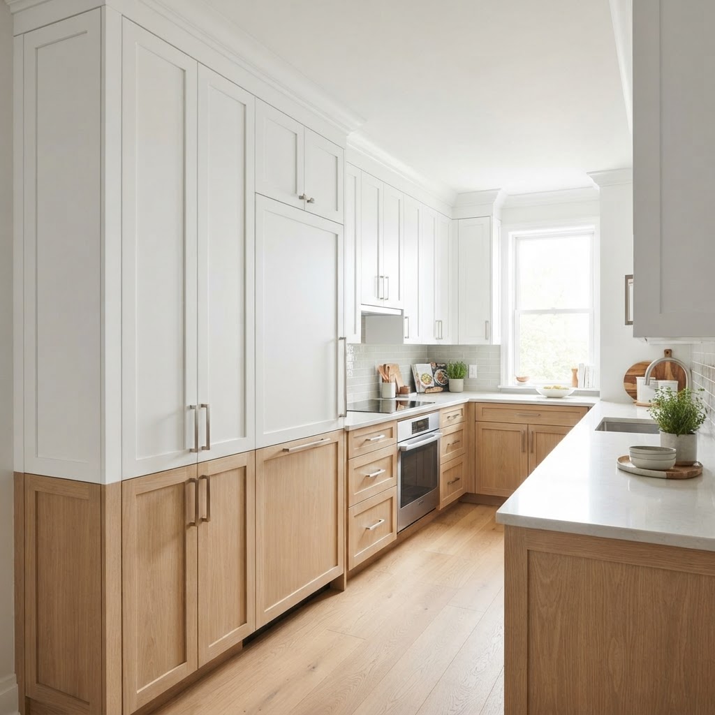 Small Kitchen? 7 Cabinet design tricks that will make it feel bigger — kitchen cabinets, wholesale kitchen cabinets, RTA cabinets, ready to assemble cabinets, shaker cabinets, white shaker cabinets, custom kitchen cabinets, semi-custom cabinets, bathroom vanities, bathroom cabinets