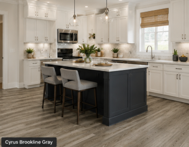 luxury vinyl plank flooring installation kitchen New Hampshire Cabinet Depot showroom waterproof LVP