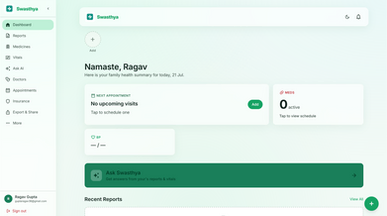 SWASTHYA -FAMILY HEATHCARE APP template preview