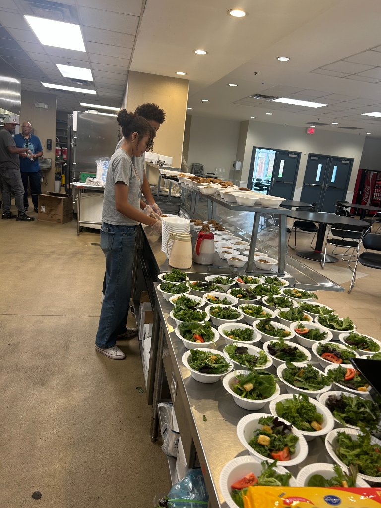 Sea Salt Cares salad prep
