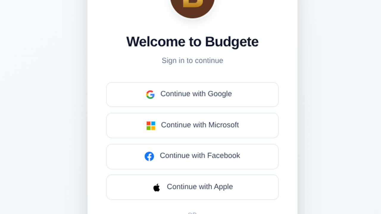 Budgete template preview