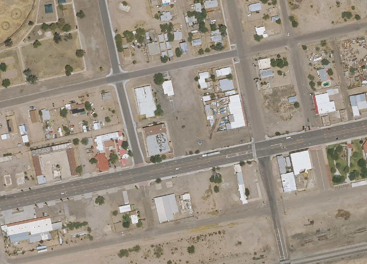 Aerial context around the Martin Avenue parking location; imagery may show earlier conditions