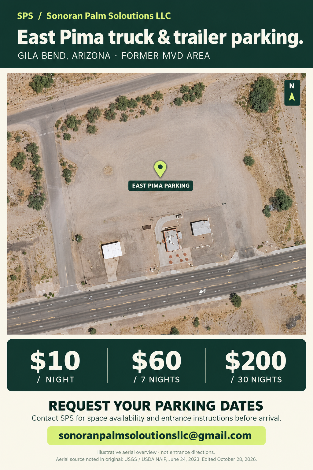 East Pima aerial location overview