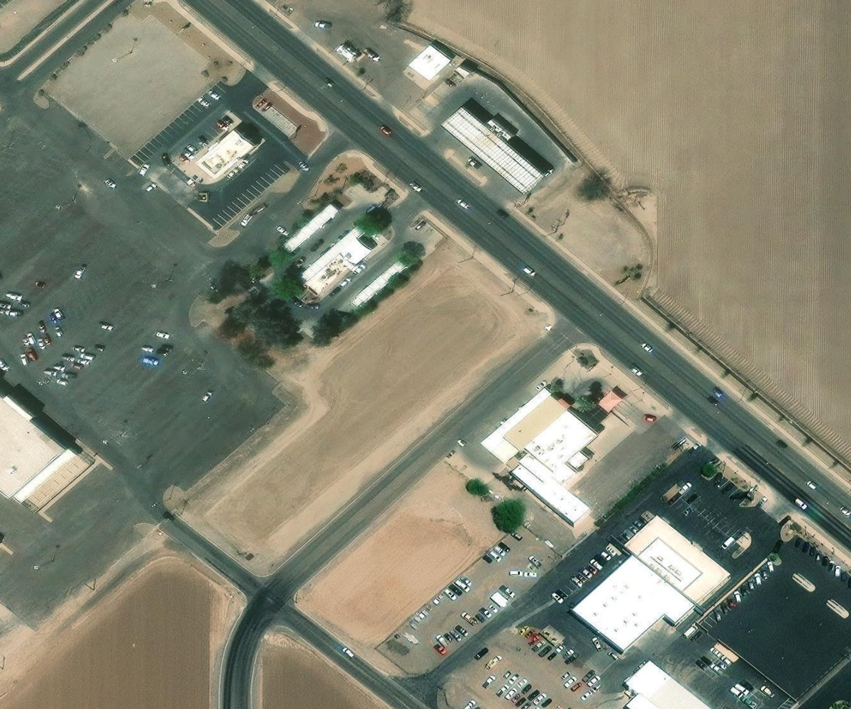 Clean aerial view of the Thatcher AZ South Pad Truck and Trailer Parking SPS parking area