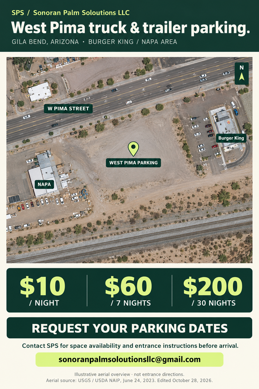 West Pima aerial location overview