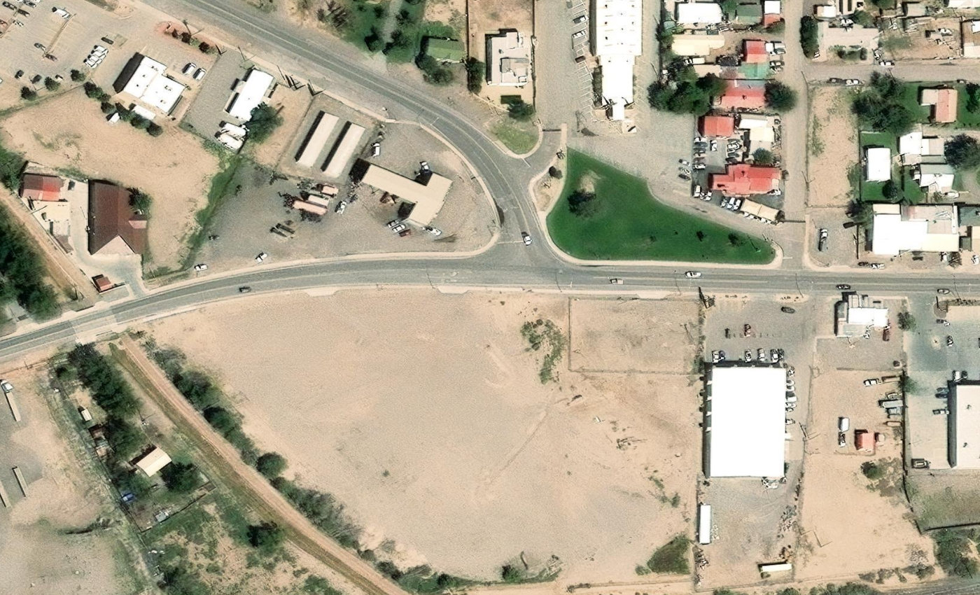 Clean aerial view of the Hatch NM Truck and Trailer Parking SPS parking area