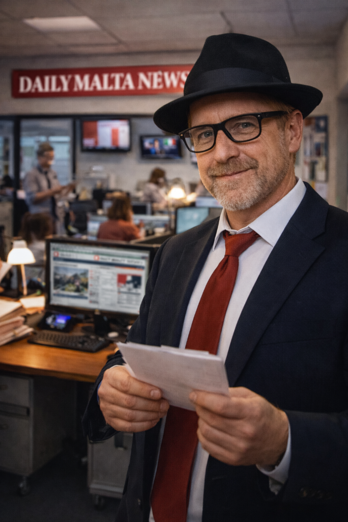 News room at Daily Malta News office with journalist — latest updates from Magnum Solutions wine blog