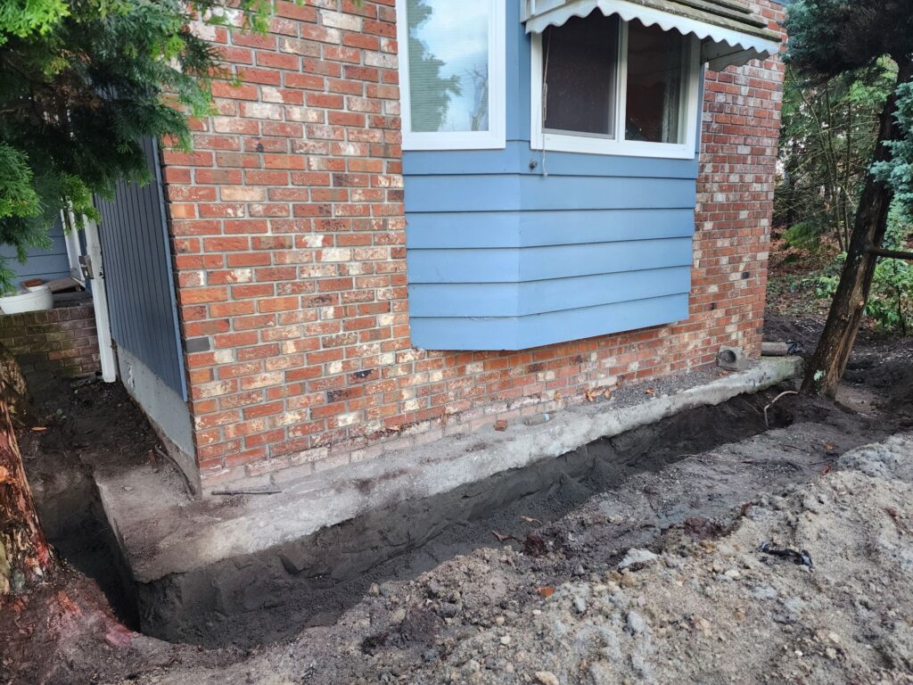 Edmonton foundation repair in progress