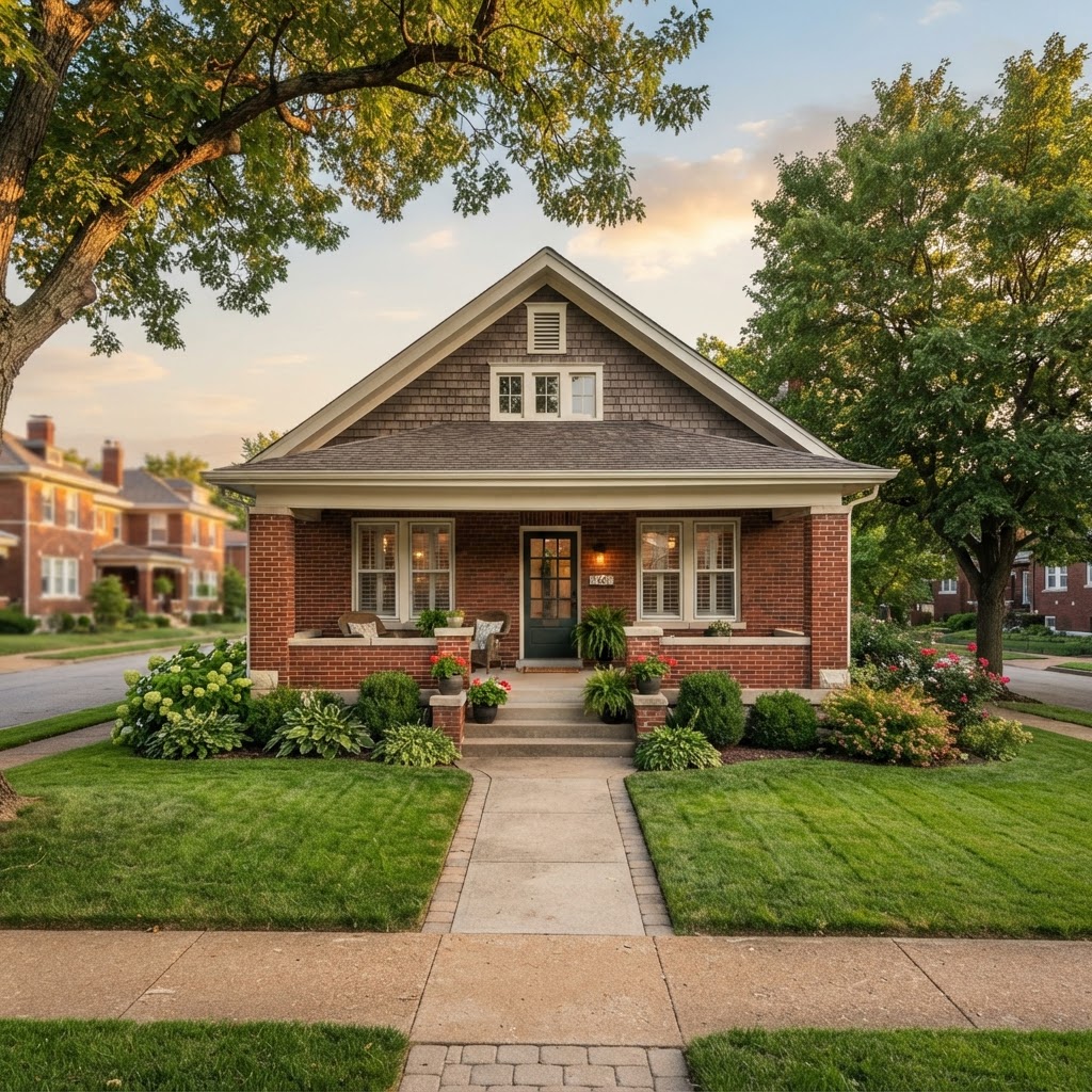 Traditional St. Louis brick bungalow