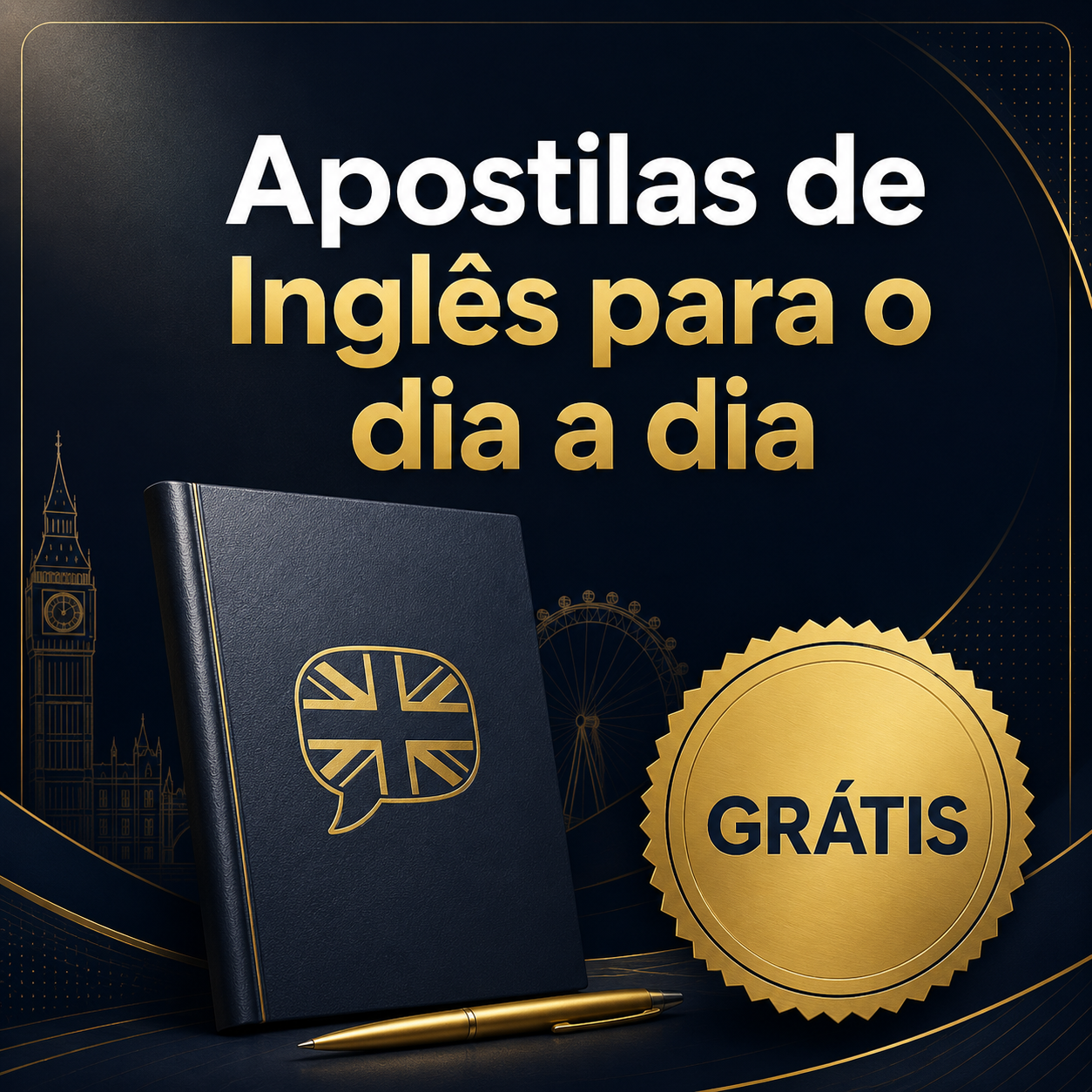 Capa do bônus Apostilas de Inglês para o dia a dia