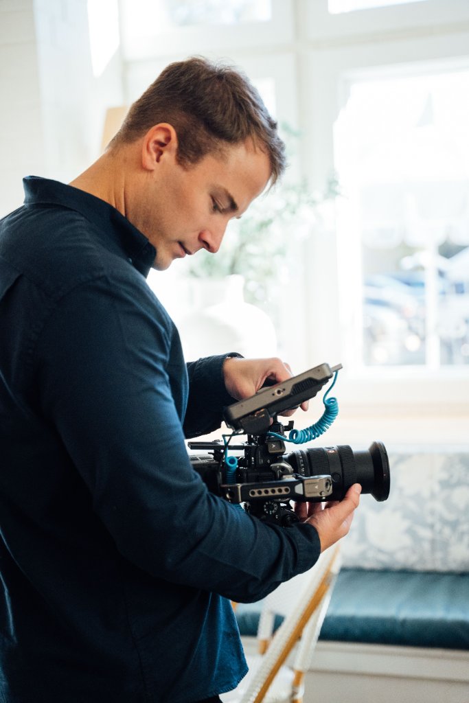 On-set moment during a McCoy Visuals brand photography and video production session