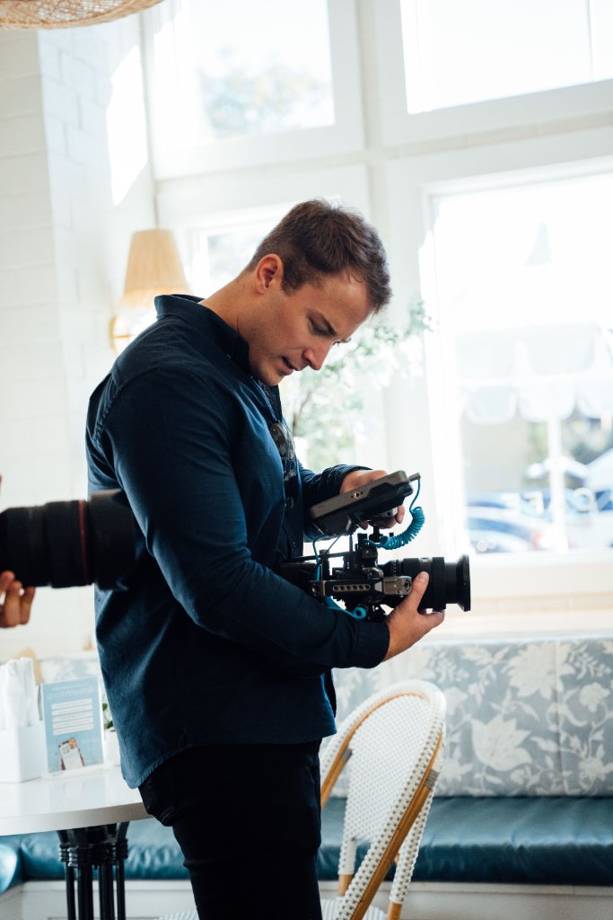 Behind the scenes of a McCoy Visuals corporate video production in Mobile Alabama