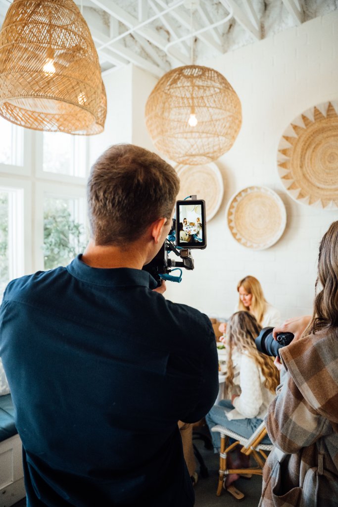 McCoy Visuals production team capturing cinematic footage for a corporate client campaign