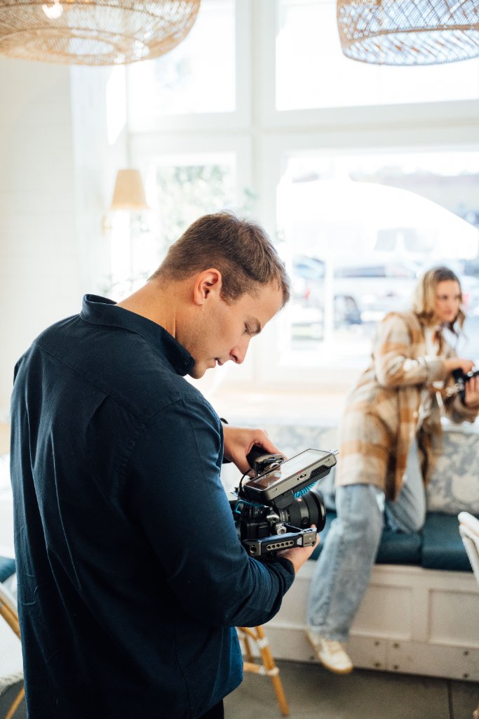 McCoy Visuals behind the scenes – creative team collaborating on a brand storytelling project