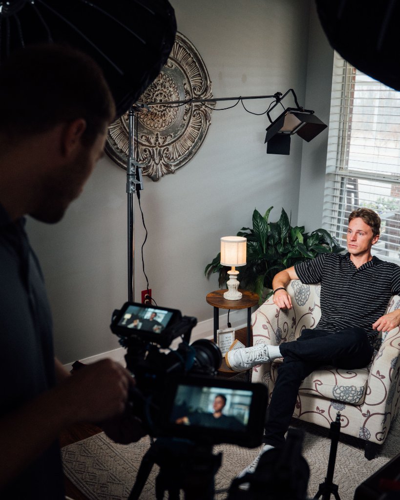 McCoy Visuals behind the scenes – creative team collaborating on a brand storytelling project