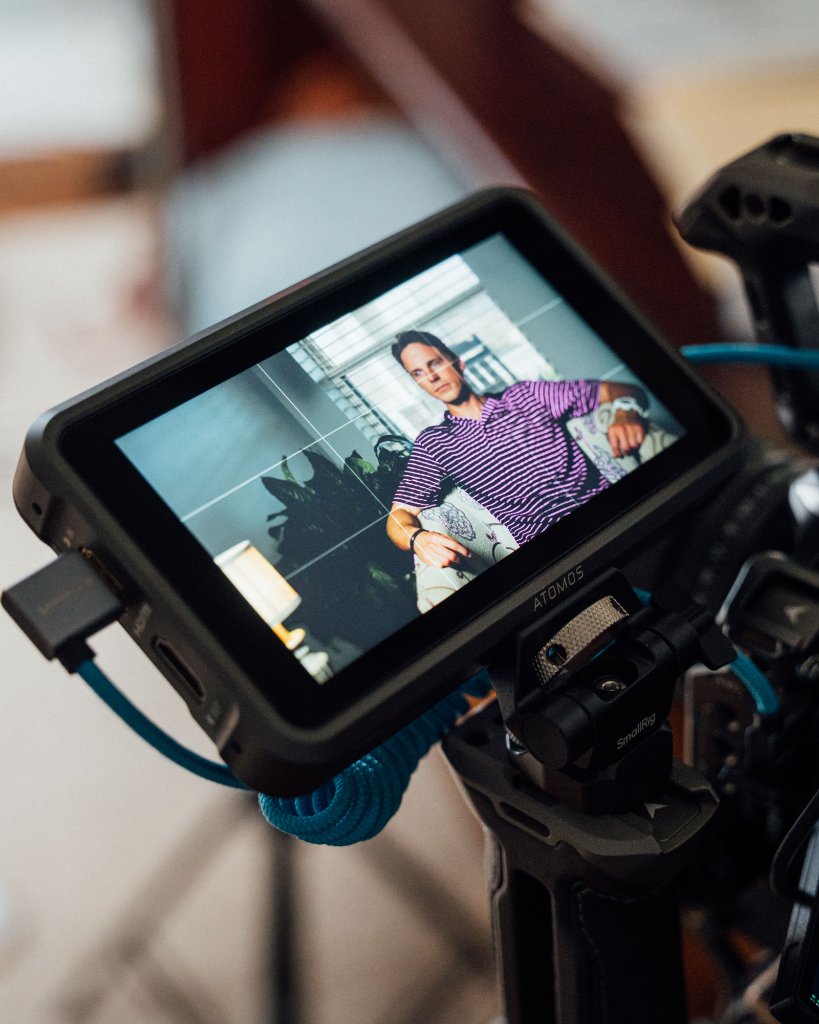 Professional video production crew from McCoy Visuals preparing equipment for a commercial shoot