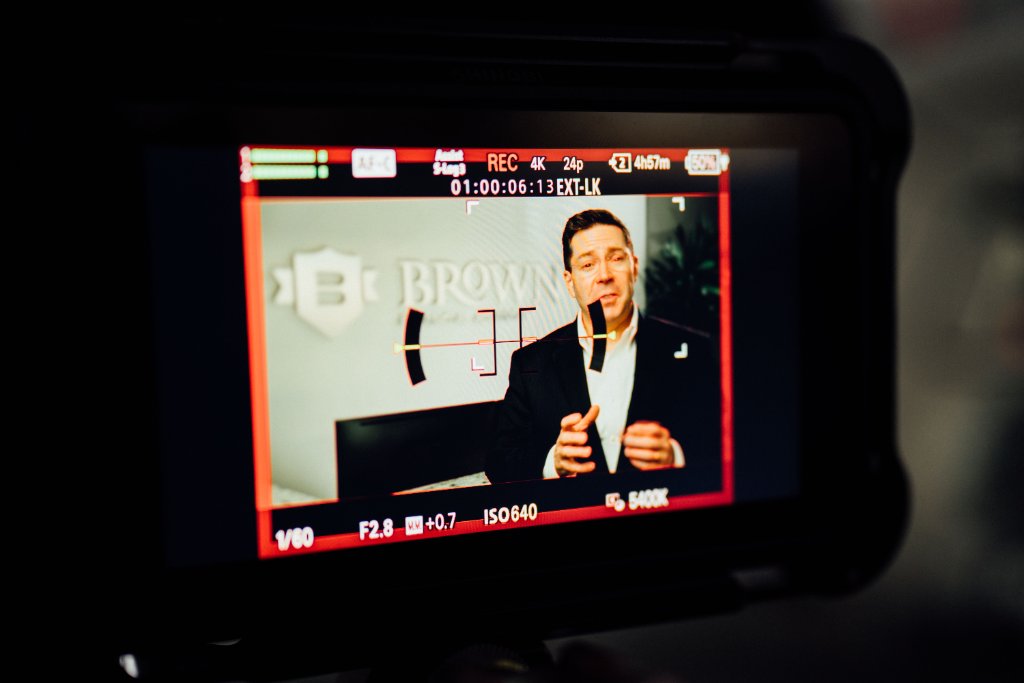McCoy Visuals production team capturing cinematic footage for a corporate client campaign