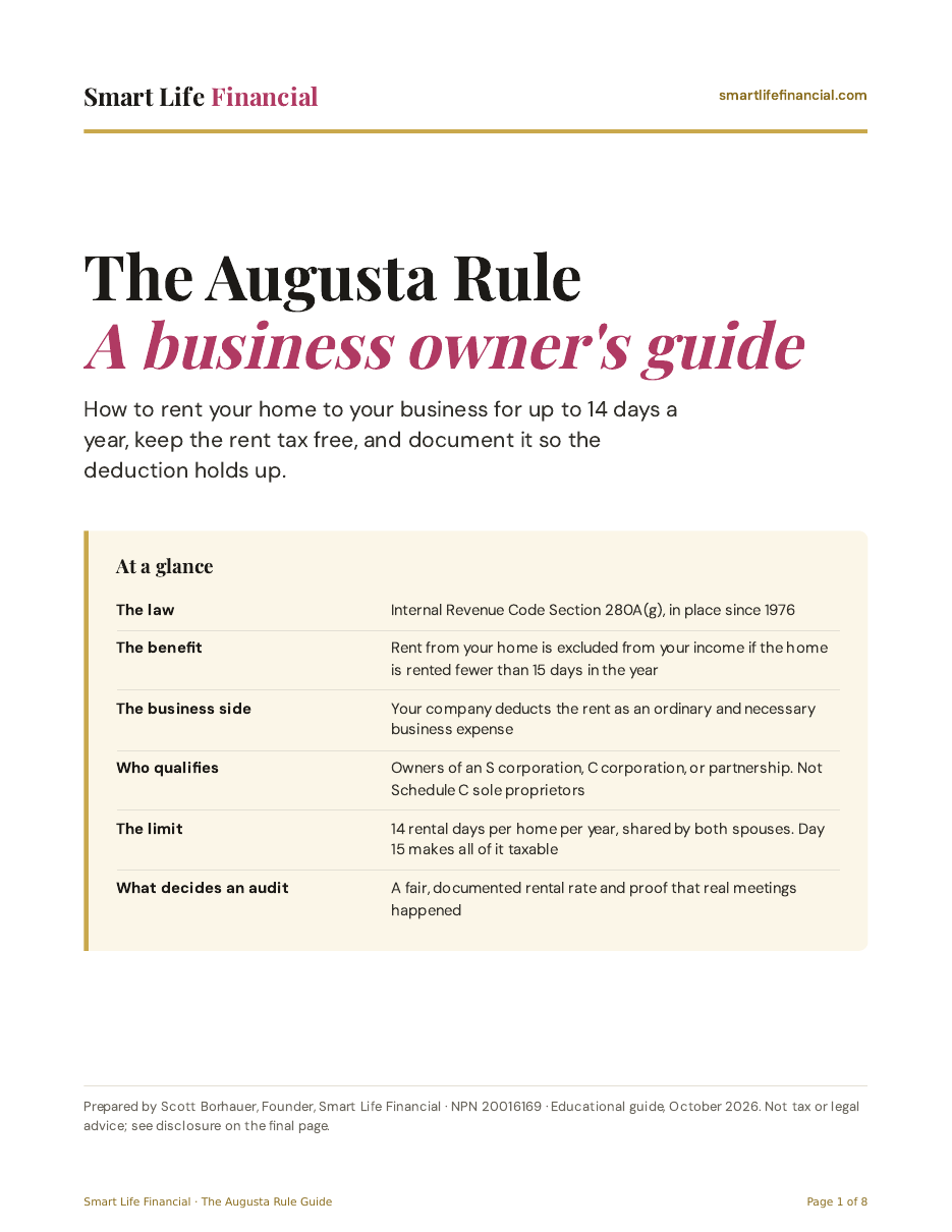 Guide cover: The Augusta Rule, a business owner's guide