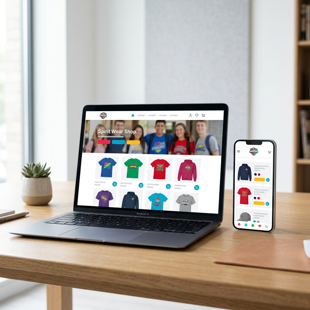 Custom online store for group apparel