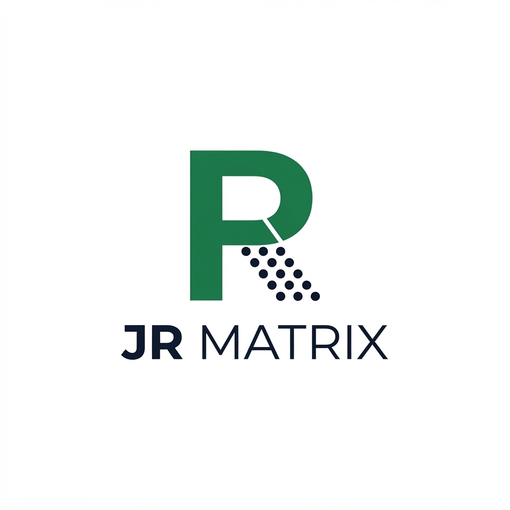 JR Matrix Logo 57 — R Dot-Leg