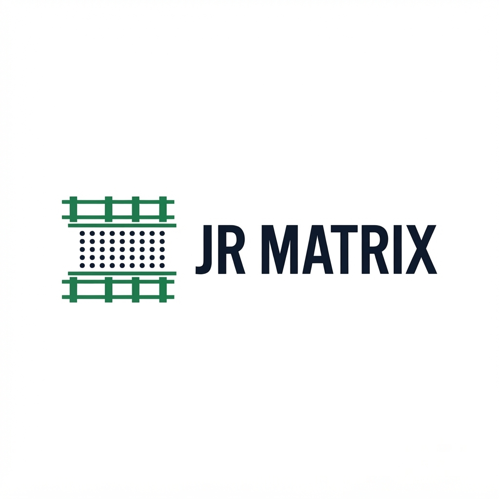 JR Matrix Logo 58 — Stacked Tracks Dot