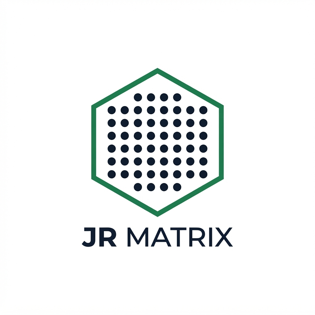 JR Matrix Logo 44 — Hex Rail Outline