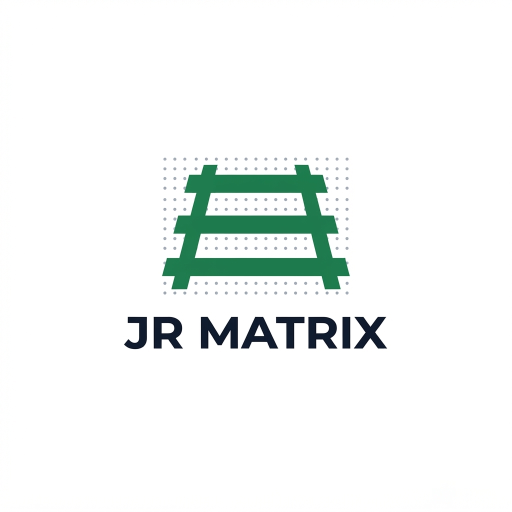 JR Matrix Logo 22 — Stacked Rails Overlay