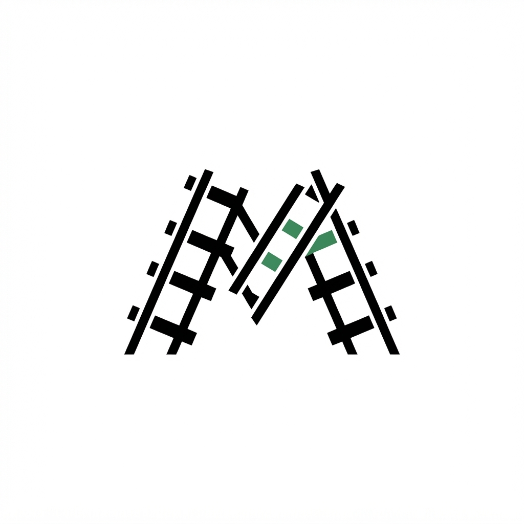 JR Matrix Logo 132 — M Lattice — Rails + Green Sleeper